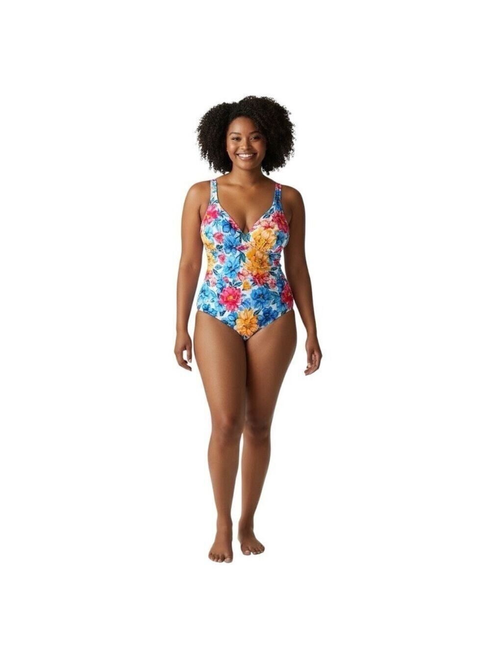 Time and Tru Women’s Size 3X Floral One-Piece Bathing Suit